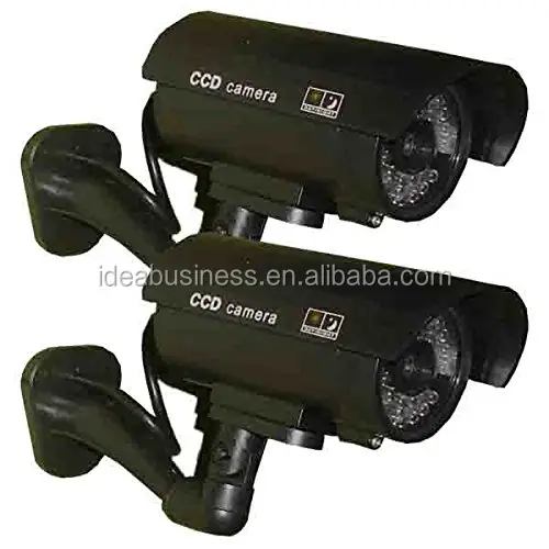 Manequim casa câmera de vigilância cctv externa, ccd bala de vigilância interior led piscando falso camcorder