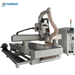 YN1325 YN1530 carpintería 4 ejes 5 ejes herramientas de cambio automático ATC Cnc grabado tallado enrutador máquina husillo giratorio con rotativo