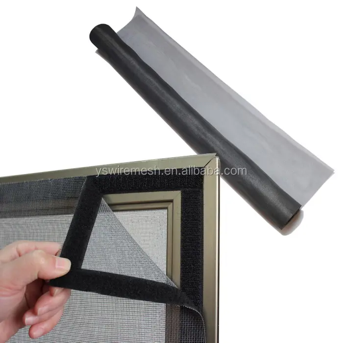 Ajuste fácil volar pantalla Kit de gancho y bucle de malla de insectos para ventana o puerta