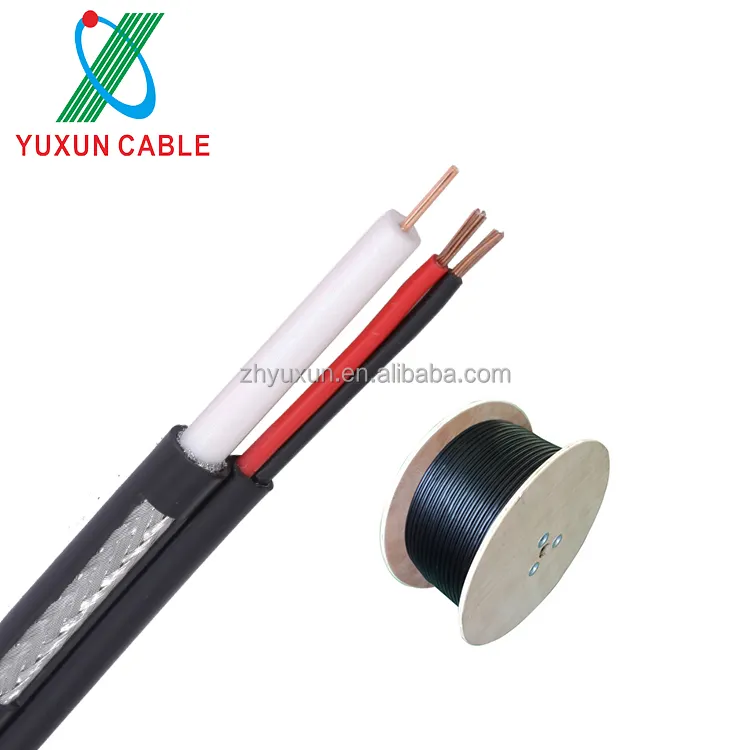 75Ohm siameses Coaxial RG59 con Cable de alimentación para cámara CCTV