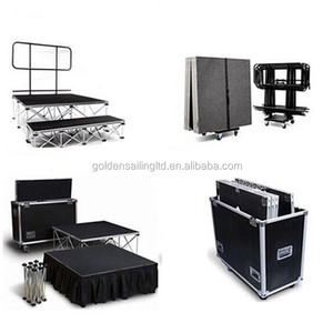 Giá rẻ xách tay sân khấu, sân khấu trình diễn có rèm che đóng gói bởi flight case - Product Image 1
