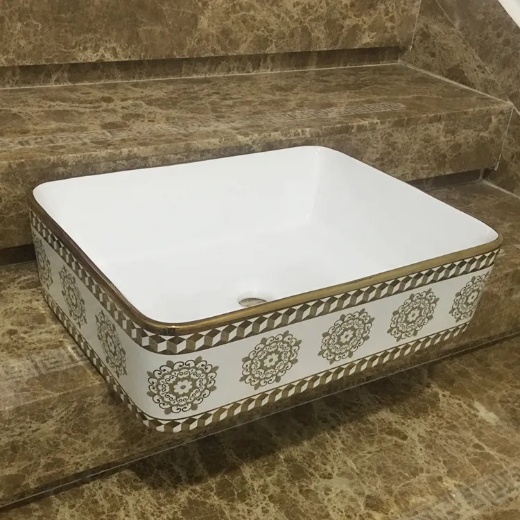 Nuovo disegno galvanotecnica lavabo in ceramica prezzo in bangladesh