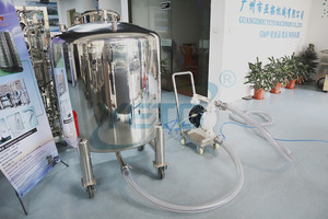 YETO 0-10T工厂使用Wilden液体乳液洗发水气动隔膜泵连接混合和灌装机，无需推车 - Product Image 6