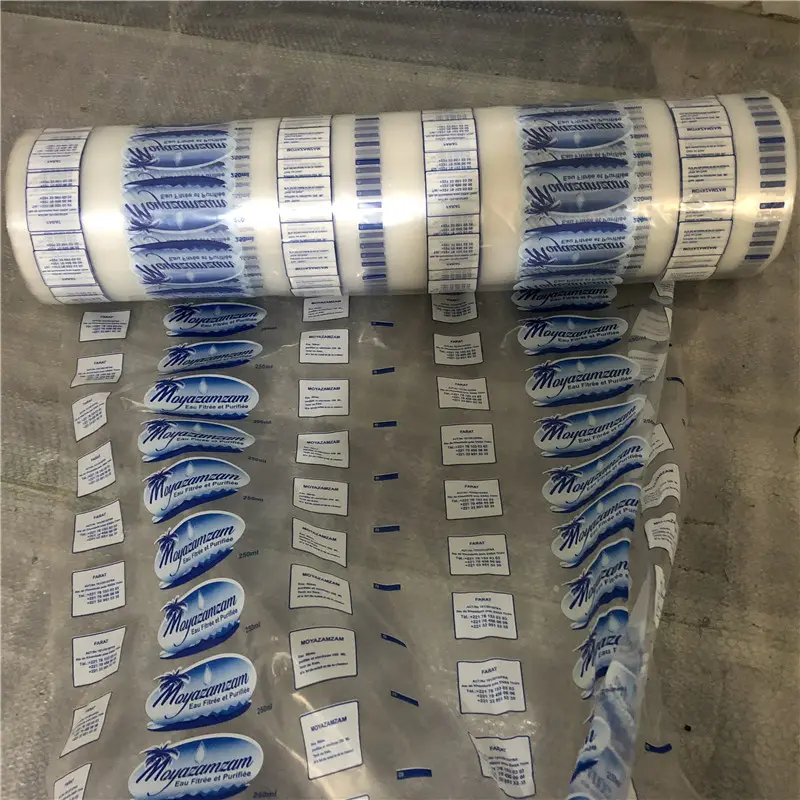 Qingdao JTD Plastic Manufacturer Wholesale Customized Printing Clear Pure Water Sachet Packaging Film Roll