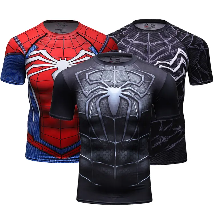 Camiseta de superhéroe de DC Comics para mujer, disfraz de Spiderman para Halloween, mallas de Fitness