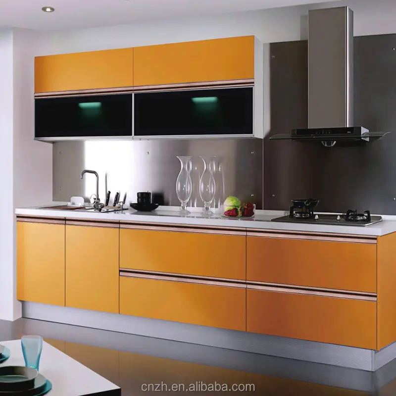 Porte en acrylique brillant de haute qualité, ensemble complet prêt à l'emploi, armoire de cuisine