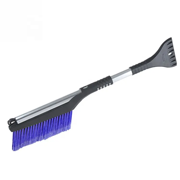 Balai télescopique manuel à manche longue, pour le démaquillage de la neige, pour le toit/extensible de la voiture, grattoir de neige, brosse de pare-brise