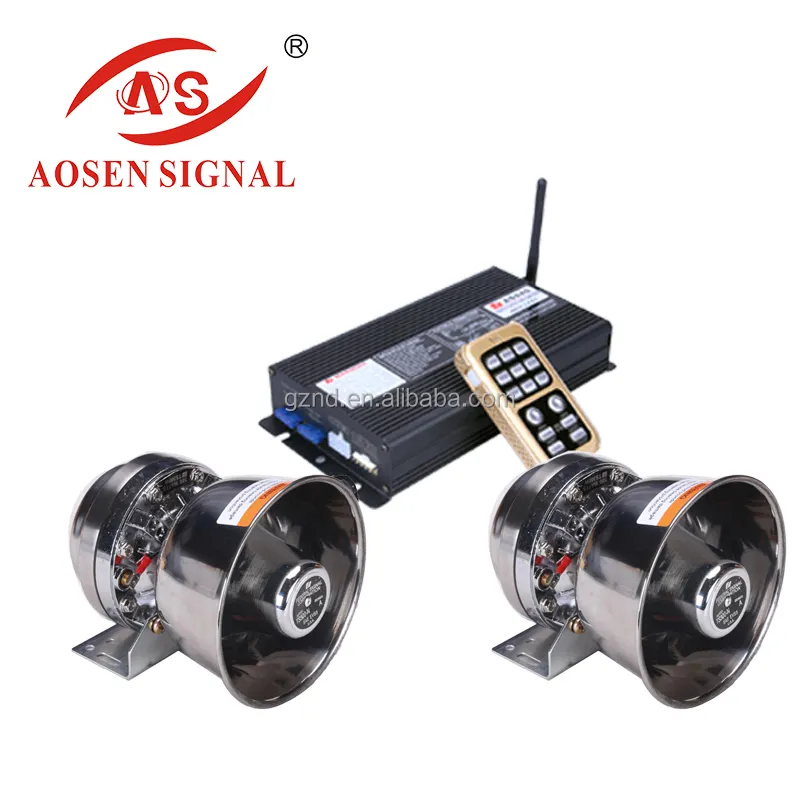 Аварийная электронная автоматическая сирена AS-940 600 Вт, электронный Компактный усилитель сигнализации, сирена с панелью переключения приборной панели