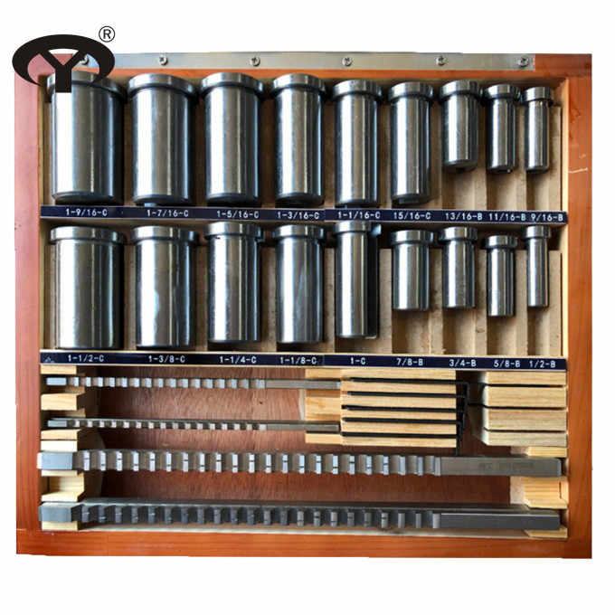 HSS 395-0821 No.80 Metric/Inch Keyway Broach Set in Case With Bushing