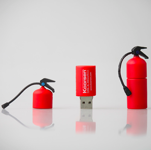 专业厂家广告礼品硅胶灭火器卡通USB 2.0记忆棒闪存盘8gb 16gb 32gb - Product Image 5