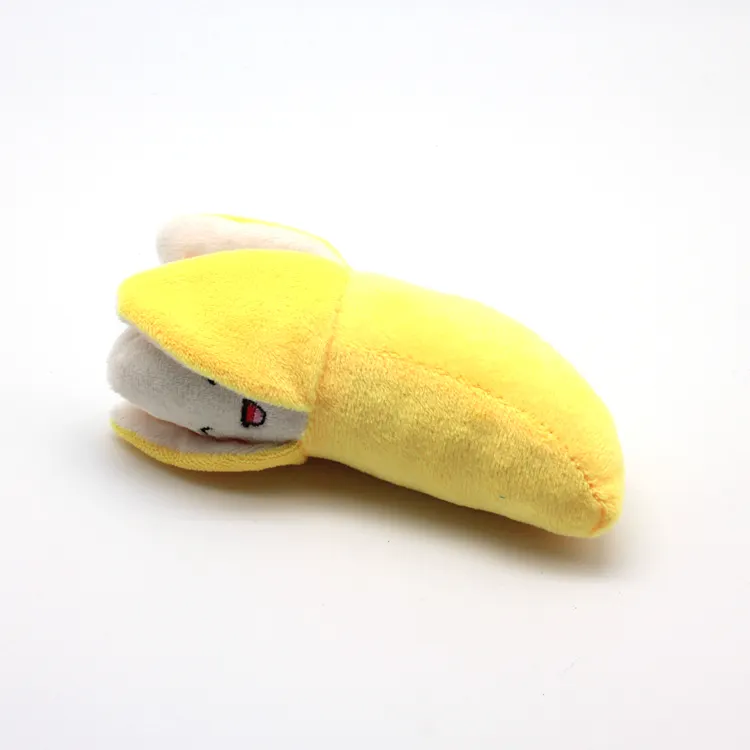 Factory OEM Design Cute Banana Pet Dog Plush Toys Puppy Chew Play Sound Toy For Dog