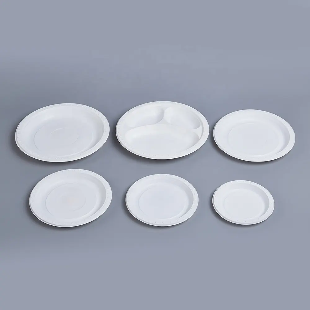 Platos de plástico desechables, platos de cena blancos baratos para restaurante y plato de servicio de alimentos, fabricante de china