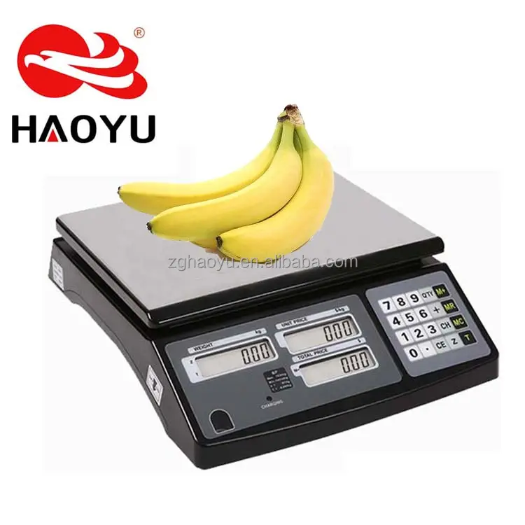 HAOYU yüksek hassasiyetli elektronik ağırlık tablosu ölçekler 40 kg bilgisayar tartı