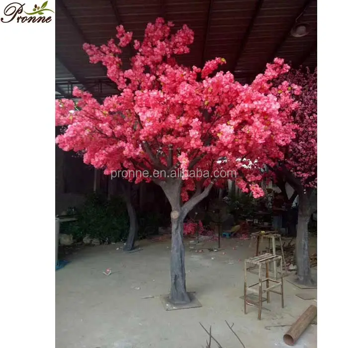 Árbol de plástico Artificial de alta calidad, árboles de flores de Interior para decoración de boda