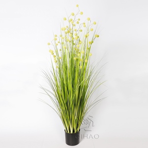 屋内装飾用屋内装飾人工プラスチックオニオングラス雑草リード犬-テールグラス - Product Image 1