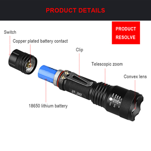 Có thể sạc lại Sanyo Torch ánh sáng USA săn bắn giá thổi Torch 2km Torch ánh sáng - Product Image 3