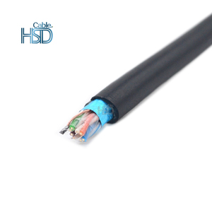 Ngoài Trời Cat5E Ethernet Utp FTP Xiêm UV Xếp Hạng Tự Hỗ Trợ 305M Với Điện Cat5 Trên Không Với Messenger Cáp Chống Nước - Product Image 5