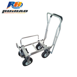 4-Wheel Hand Pull Aluminum <strong>Cart</strong> Folding Trolley <strong>Cart</strong> With Brake