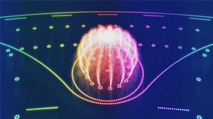 רז קסם led רוקד מים מזרקת המוזיקה עגולה מעגל אור