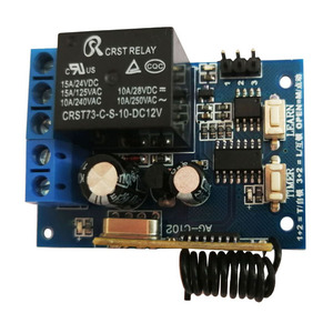 1-10s時間遅延リレーモジュールリモコンスイッチ付き12V/24V DC学習コード1チャンネルレシーバー433MHz - Product Image 2