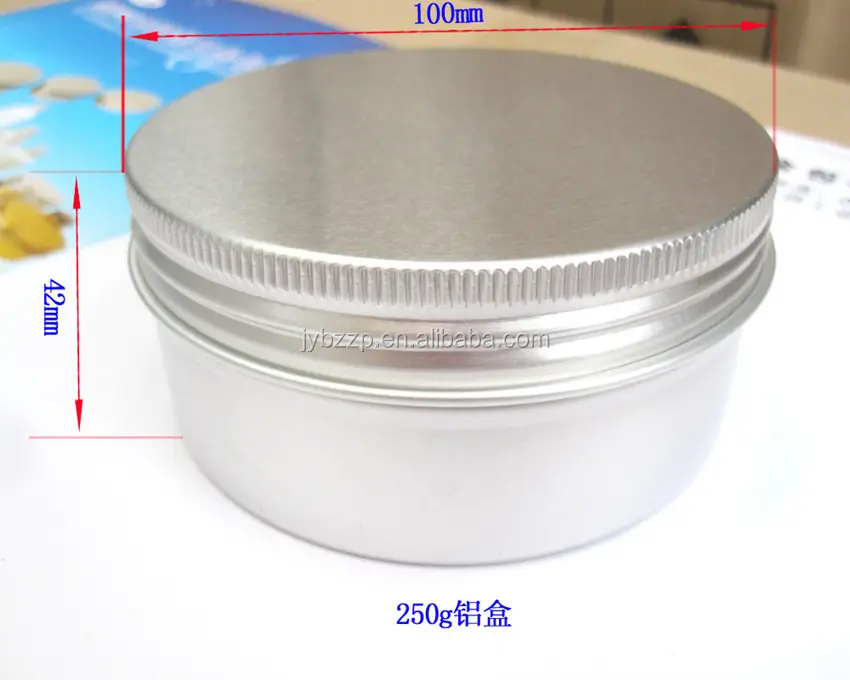 Ackaging Jar OUND lumluminum Tin An 100mm IDE, 250g Big luminum An. big Ize etal OEanananded OOD luminum EA IFT Ox ox