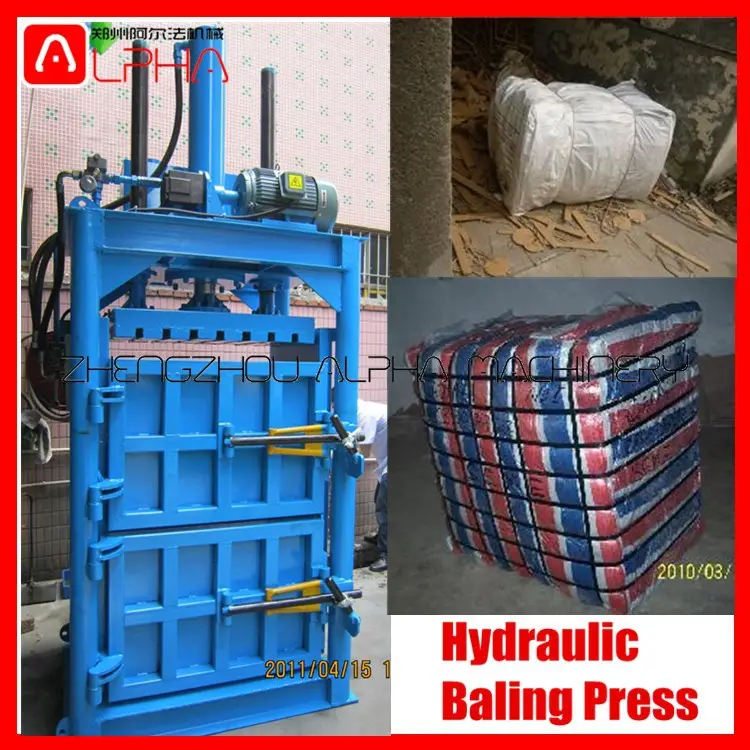 ¡ Venta caliente! hidráulico Bale algodón máquina de la prensa/prensa hidráulica máquina de embalaje/empacadora máquina de la prensa
