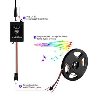 SP106E ไร้สาย RF เมจิกสี SPI WS2811เพลงควบคุมสำหรับสีเต็มรูปแบบแอดเดรสพิกเซล LED - Product Image 5
