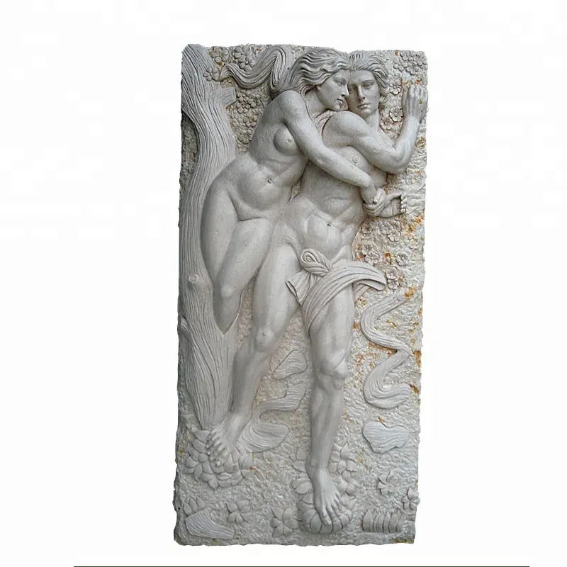 Hand geschnitzte Naturstein Marmor Liebhaber Wandre lief Skulptur zu verkaufen