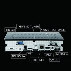 MEELO TURBO Enigma2 LINUX OS DVB-S2/T2/C/sintonizador AVS + IPTV de linux BCM 73625 receptor de satélite con Youtube IPTV WEBTV