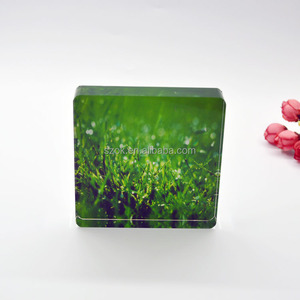 Personalizzato chiaro blocco acrilico solido uv stampa cubo foto <span class=keywords><strong>display</strong></span> trasparente blocco acrilico solido