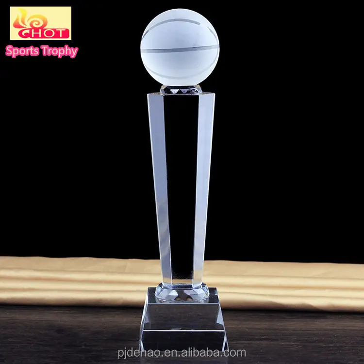 Basket Calcio Baseball Palla Da Tennis Pallavolo K9 Cristallo Trofeo Sport