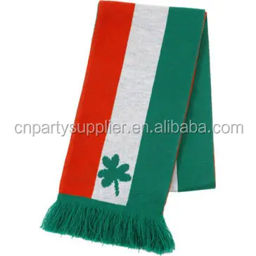 St Patrick día bufanda accesorios Irlanda partidarios nacionales de los Emiratos Árabes Unidos bandera bufanda de fútbol bufanda