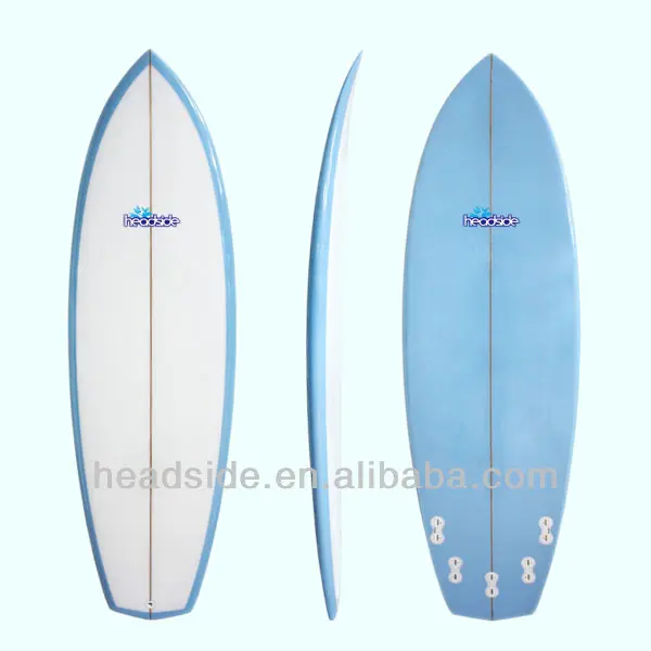 Tabla de surf personalizada con núcleo de PU, diseño de espolón trasero de diamante, nueva forma