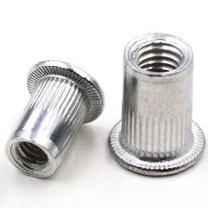 Phẳng Mặt Bích Đầu Đinh Tán Khía Nuts Răng Cưa Open End Đinh Tán Nuts Bollhoff Rivnut Threaded Chèn 1/4-20 - Product Image 4