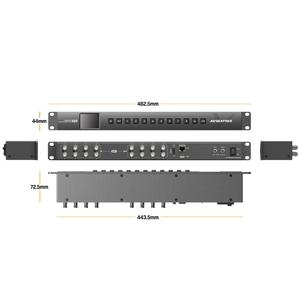 Avmatrix 8 3G/HD/SD紧凑型视频矩阵切换器8通道机架安装MSS0811，带金属材料 - Product Image 2