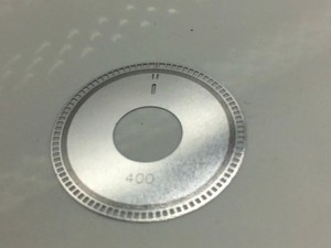 Inciso disco encoder ottico chimica in acciaio inox acquaforte con supporto personalizzato - Product Image 3