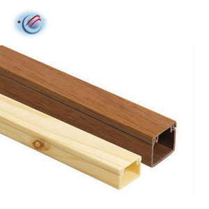 Protect the Cable Wire Busbar/<strong>round</strong>/slotted/solid Decorative Wood Grain Effect Pvc Cable <strong>Trunking</strong> - Product Image 1