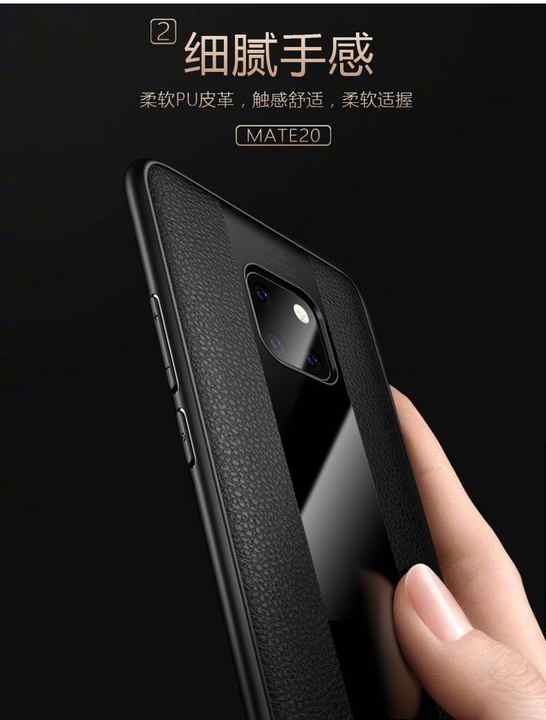 For Huawei Mate 20 Pro Case Luxury Leather Soft Silicone Plexiglass Protective Back Cover Case for huawei Mate 20 20X 20Pro