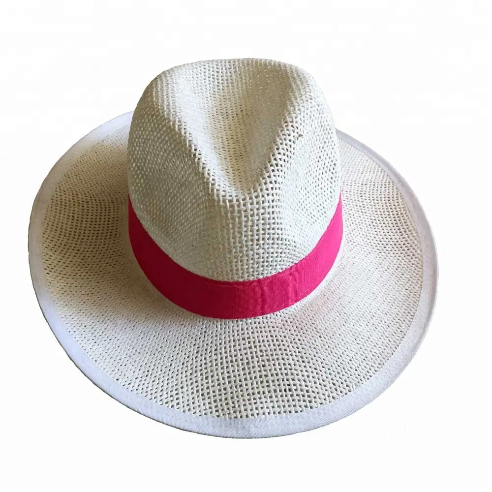Furtalk — chapeau de paille blanc pour hommes, chapeau Panama en porcelaine, vente en gros