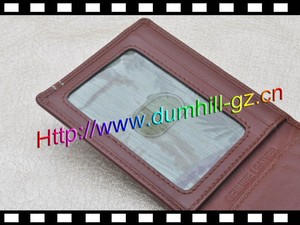 时尚超薄设计超柔软小型RFID男士棕色真皮卡式钱包 - Product Image 5
