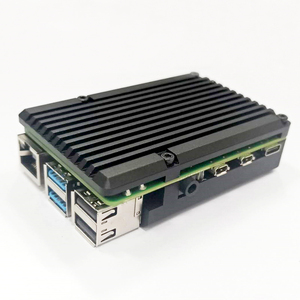 Latest <strong>Raspberry</strong> <strong>Pi</strong> 4 Aluminum <strong>Case</strong> with Dual Cooling Fan Metal Shell Black Enclosure for RPI 4 Model B - Product Image 2