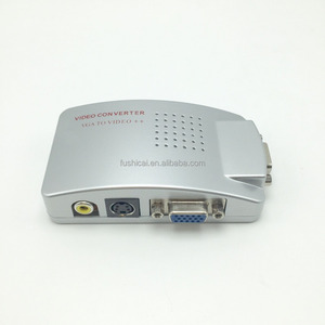 HD <strong>VGA</strong> <strong>to</strong> Video Converter <strong>RCA</strong> S-Video Signal Adapter Switch Box PC <strong>to</strong> TV Splitters &amp; Converters - Product Image 1