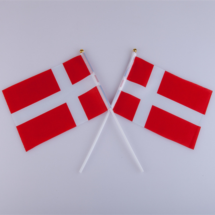 Bandera de mano de Dinamarca