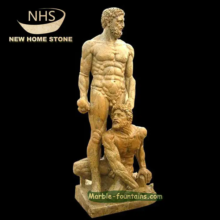 Personalize músculo nude estátua de pedra de jardim
