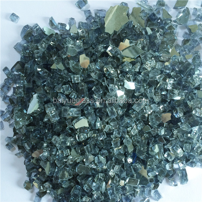 Light Grey Reflective Tempered Glass Stone