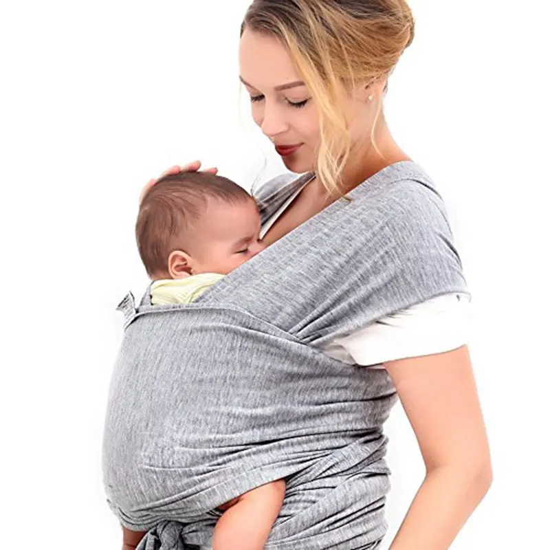 Usa & Europa Hot Selling Opvouwbare Natuurlijke Biologisch Katoenen Baby Sling Carrier Wrap Promotie