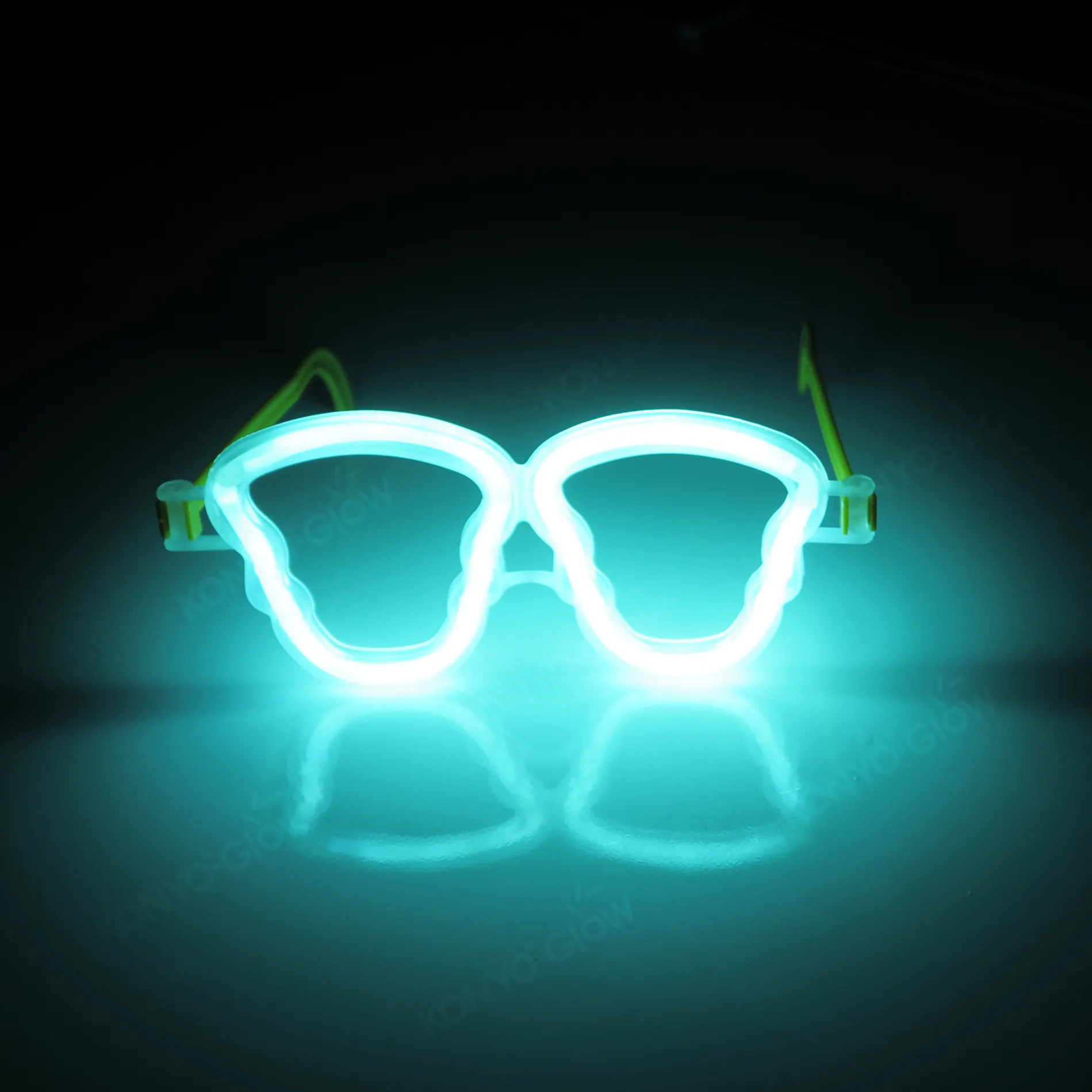 ハロウィーンスケルトン混合色光るメガネグロースティック眼鏡パーティーイベント用