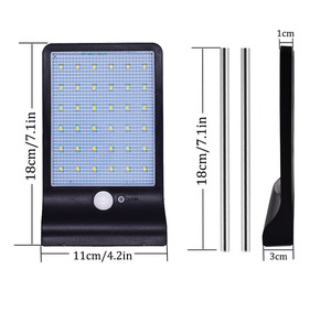 הנמכר ביותר 450LM 36 LED Solar Power תאורת רחוב מנורות חיישן תנועת PIR חיצוני