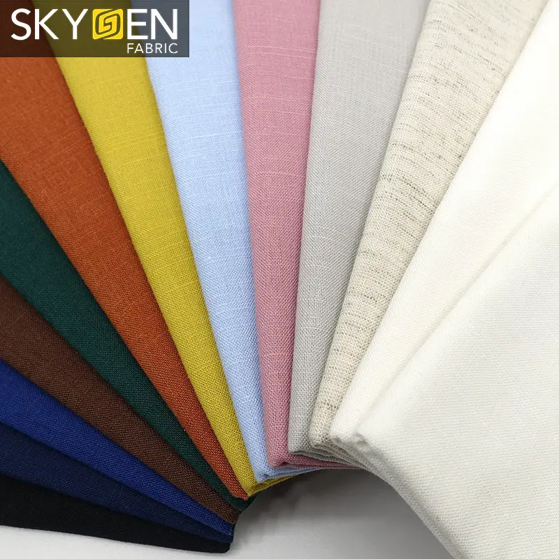 Skygen高品質卸売新スタイルソフト平織り140gsm 45% Linen 55% Lyocell生地