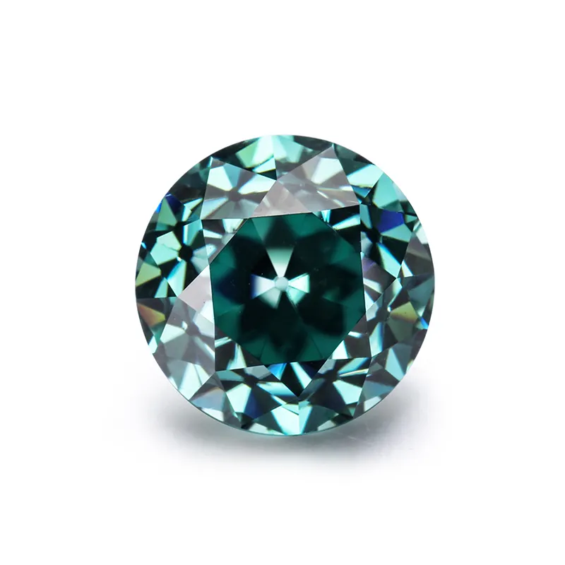 Ali baba Venta caliente verde Natural 8,0mm antigua europea corte suelto Moissanite para venta